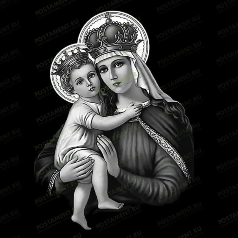 Икона Божией Матери на памятнике 98016