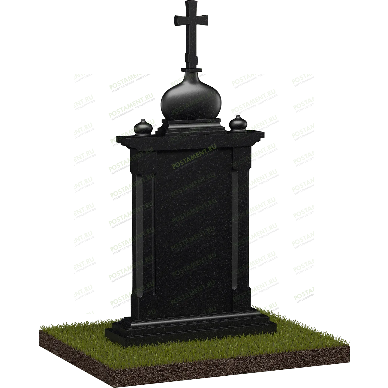 Часовня на могилу с куполом и крестом