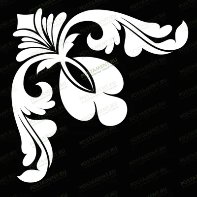 Виньетка-уголок для гранитного памятника 96025