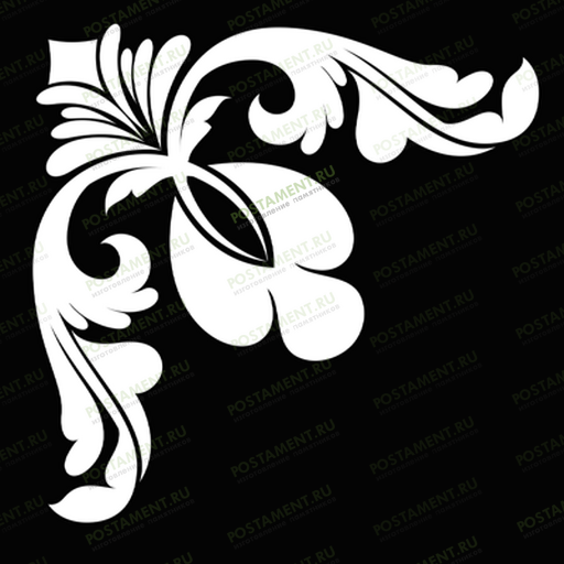 Виньетка-уголок для гранитного памятника 96025