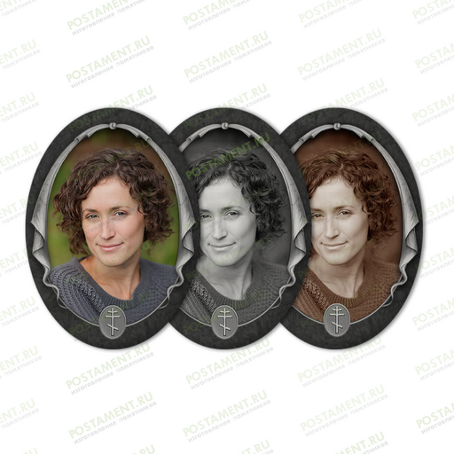 Керамический медальон овальный на памятник 91821