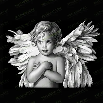 Фотография ангелочка на ритуальный памятник ребенку