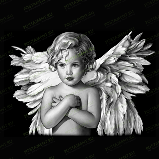 Фотография ангелочка на ритуальный памятник ребенку