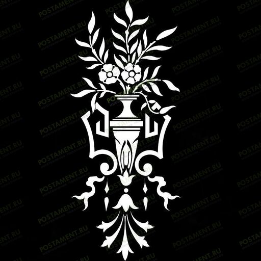 Орнамент с цветами для семейного памятника