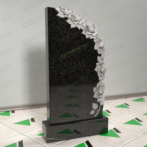 Памятник с резными розами 12588