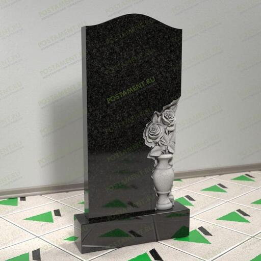 Памятник с резными розами 12664