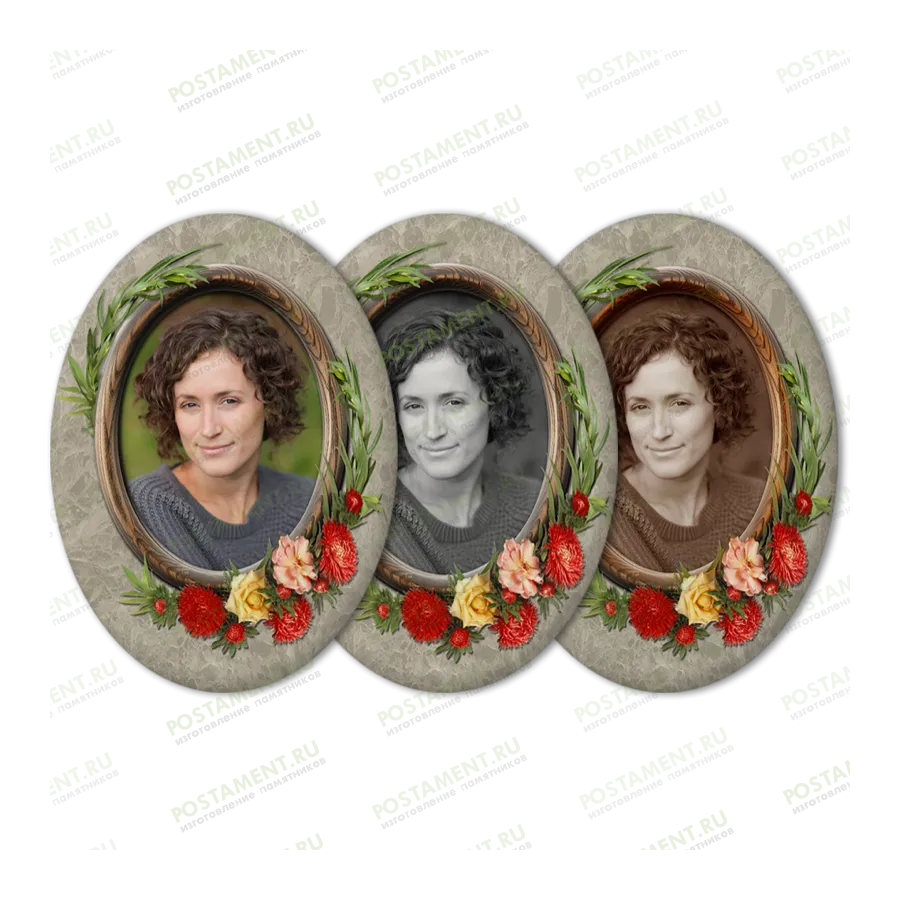 Керамический медальон на памятник 91819