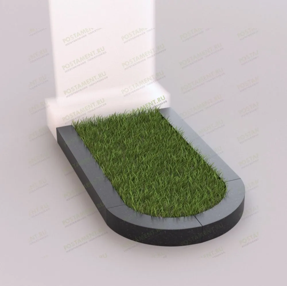 Цветник на кладбище в форме арки 81006