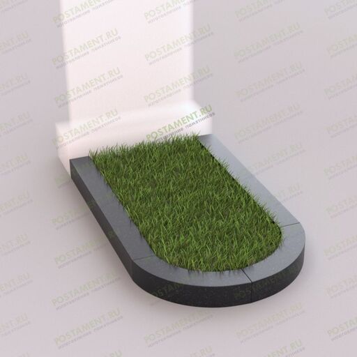 Цветник на кладбище в форме арки 81006