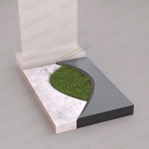 Цветник на могилу из гранита и мрамора 81039