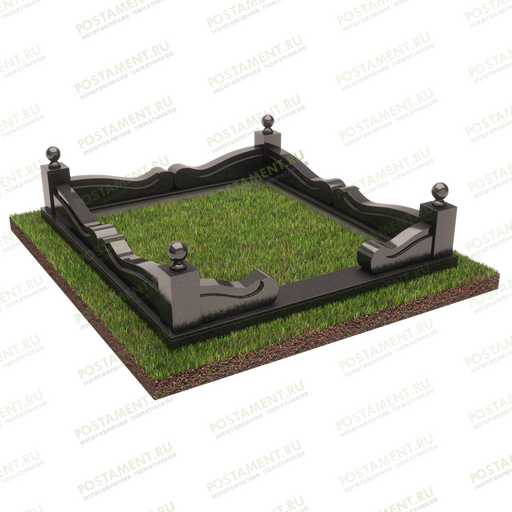 Резной цоколь на могилу 22119