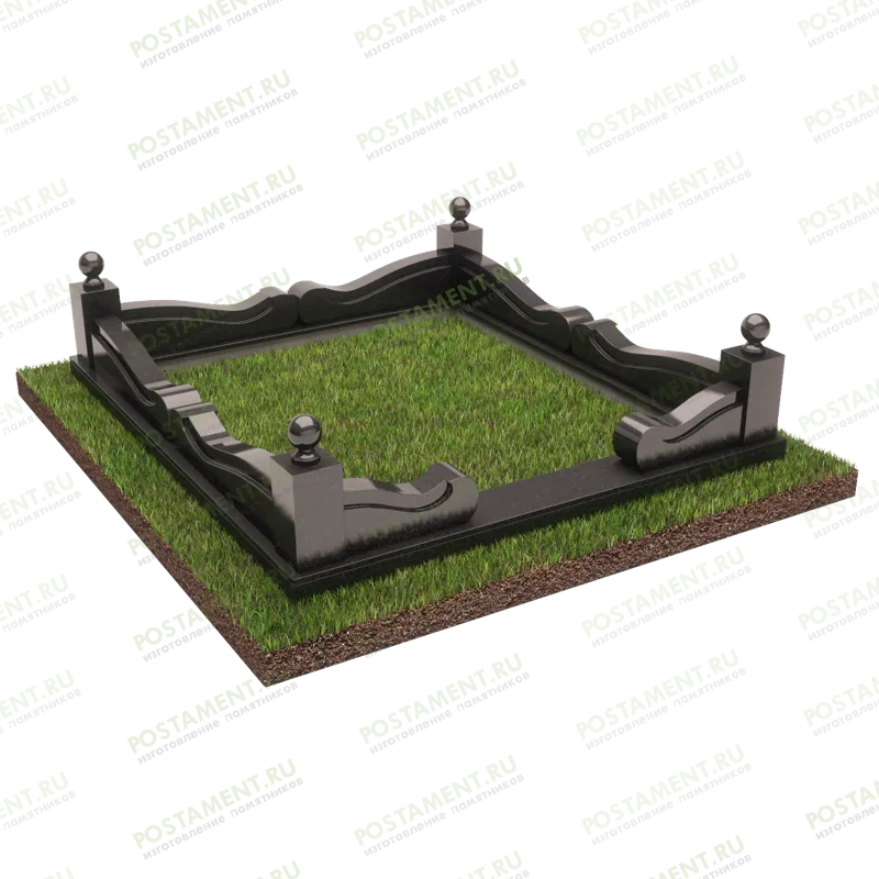 Резной цоколь на могилу 22119