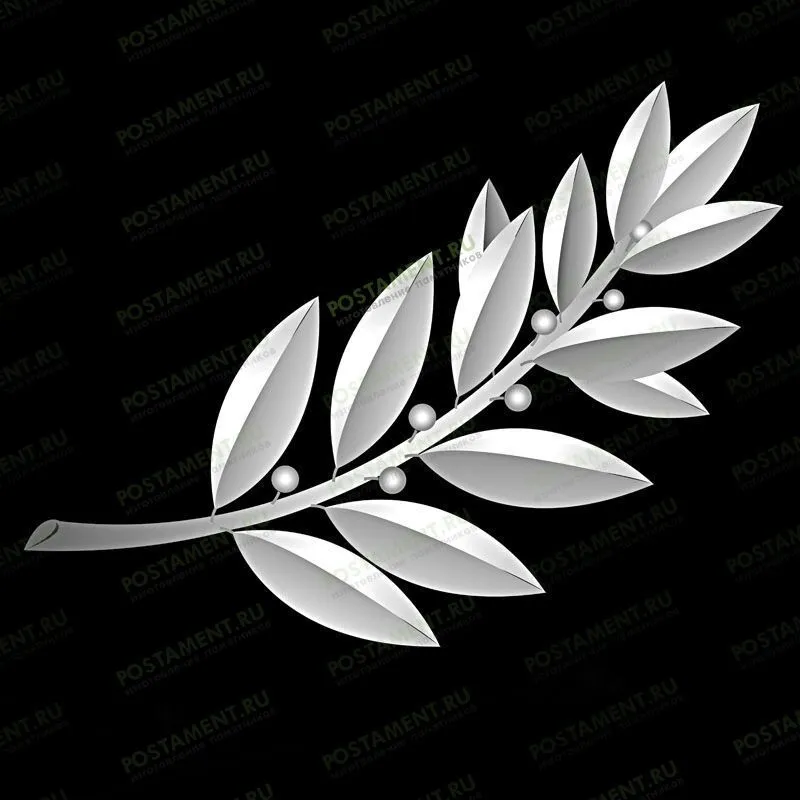 Веточка лавровая для обрамления памятника мужчине