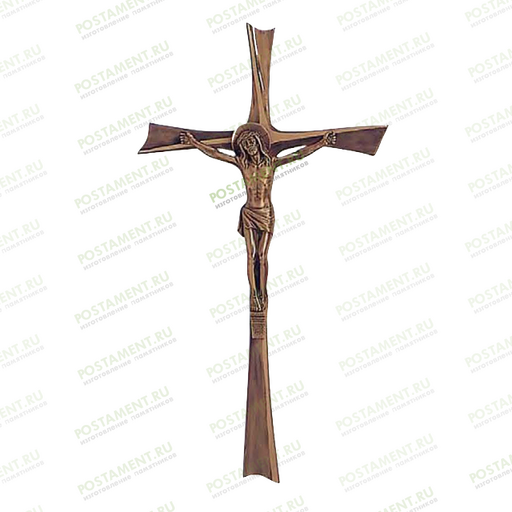 Крест с распятием из бронзы на могилу 82071