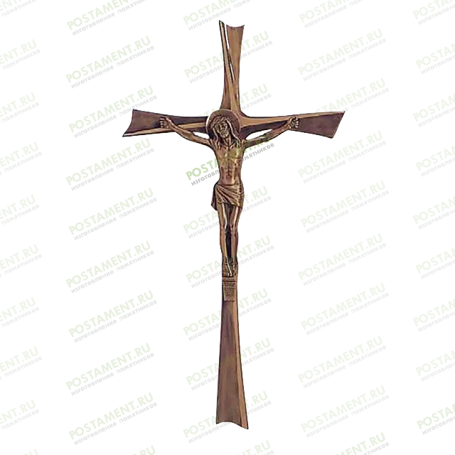 Крест с распятием из бронзы на могилу 82071