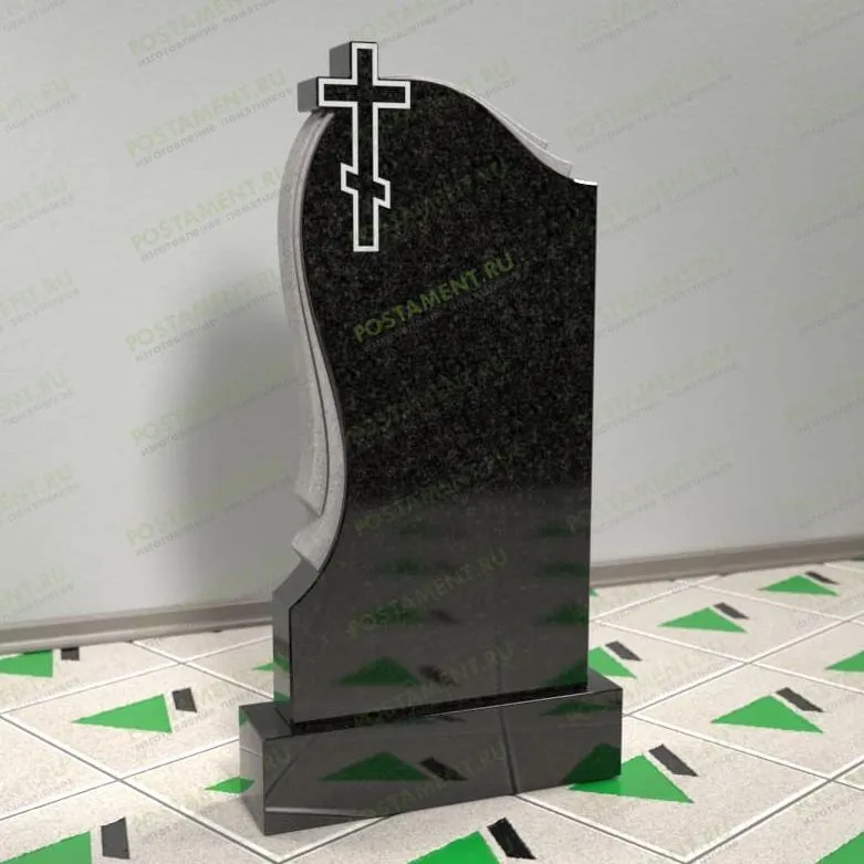 Памятник с крестом сбоку и плащаницей