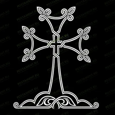 Армянский крест для гравировки на памятнике 93036