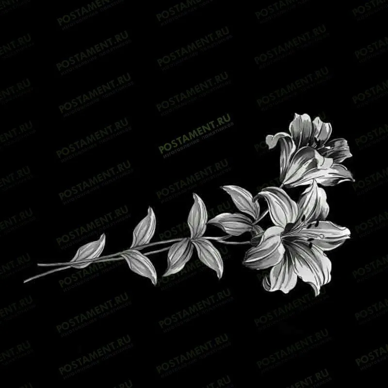 2 лилии на памятник 91035