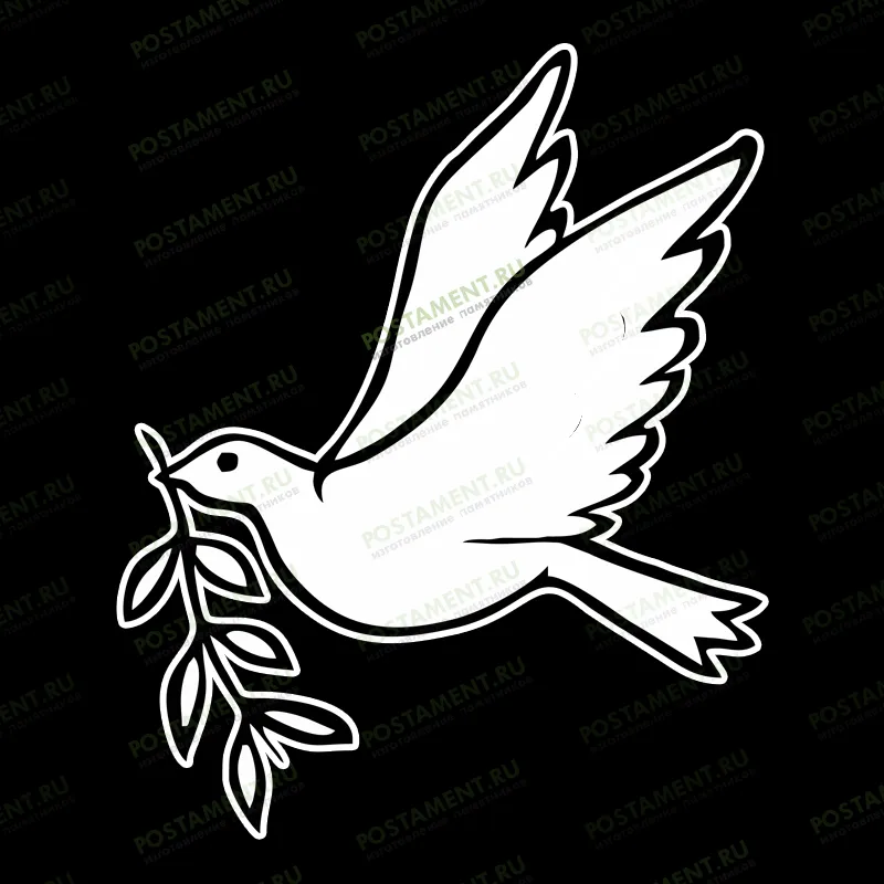 оформление на памятник голубка 91157