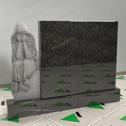 Памятник со скорбящей на двоих