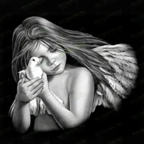 Ангел с голубем 94046