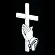 крест с руками на памятник гравировка 93062