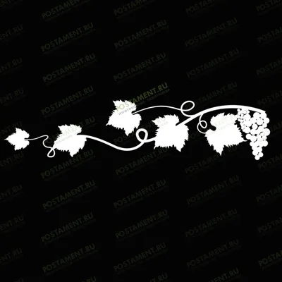 Веточка с кистью винограда для оформление памятника