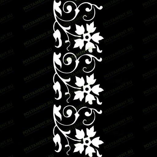 Орнамент с цветами для женского памятника