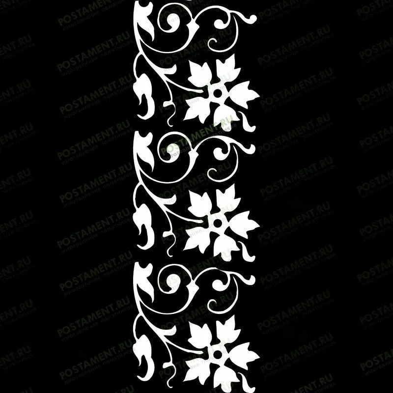 Орнамент с цветами для женского памятника