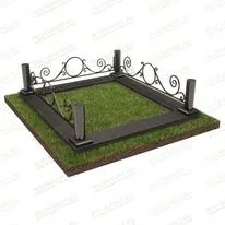 Гранитная ограда на могилу 22172