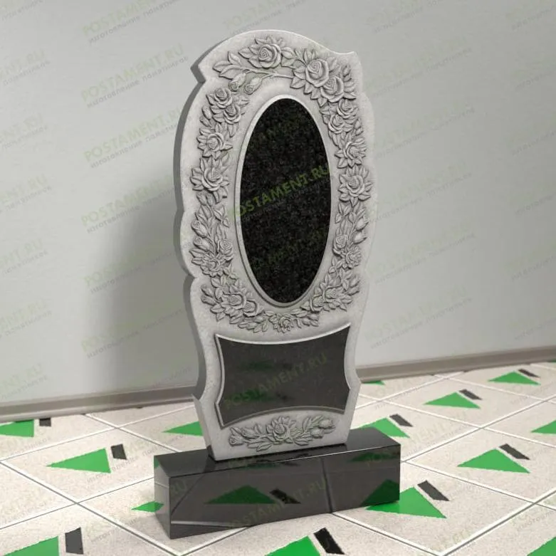 Памятник с розами на могилу 12698