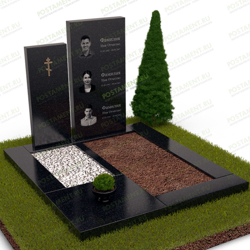 Составной памятник на трех человек 18864