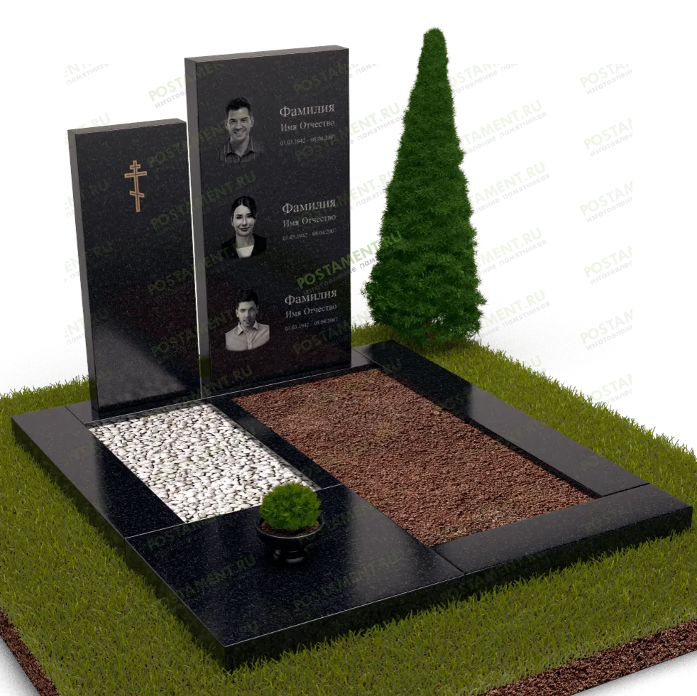 Составной памятник на трех человек 18864