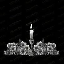 Ромашки со свечой 91072