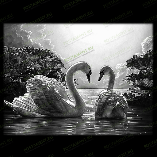 оформление на памятник два лебедя 91154
