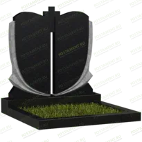 Памятник двойной с крестом № 18505