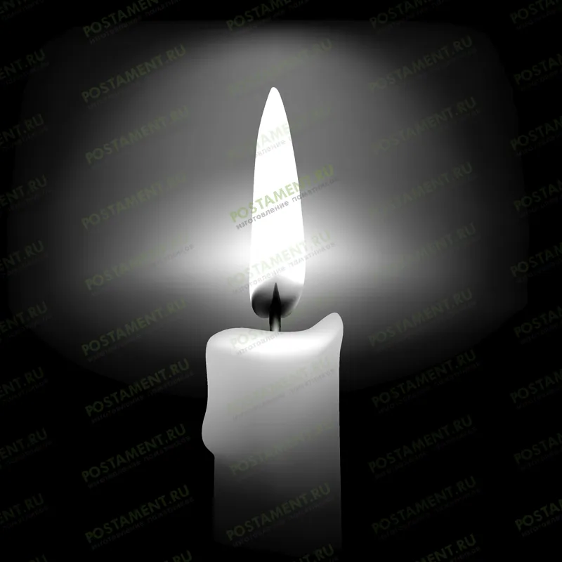 свеча рисунок на надгробие 92052