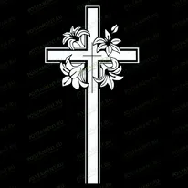 Крест с лилиями 93057