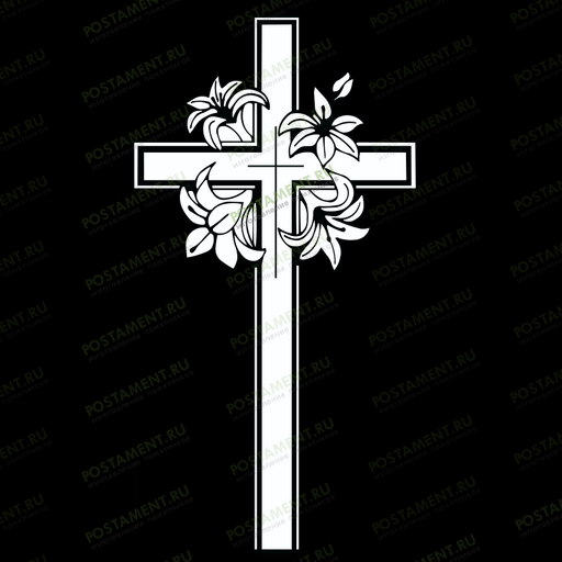 Крест с лилиями на памятник 93057