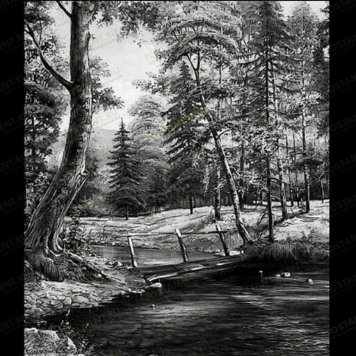 Пейзаж для гравировки на граните 99022