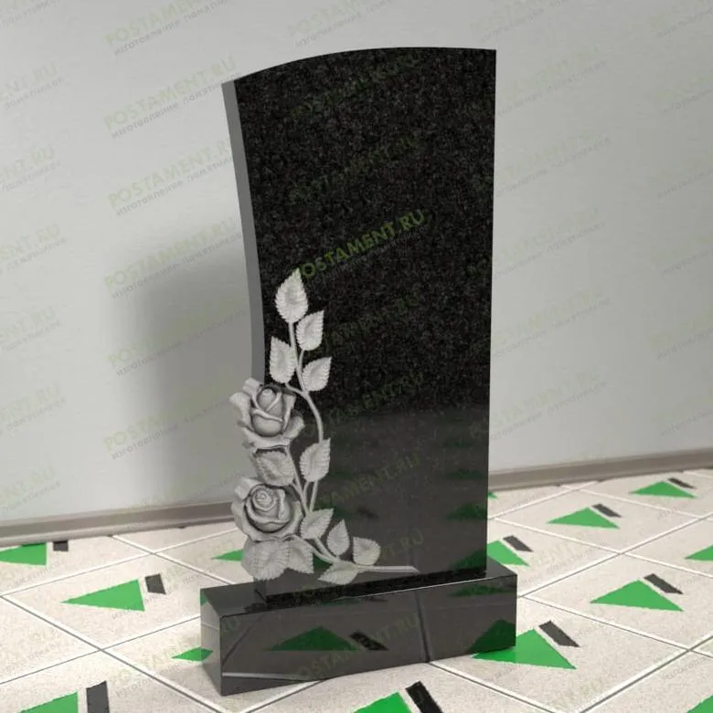 Памятник с резными розами 12511