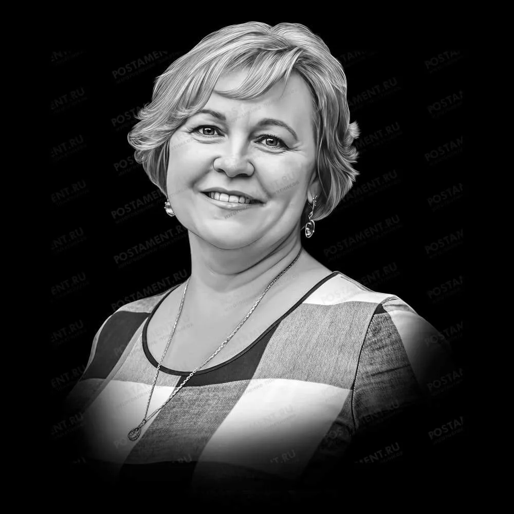 Портрет по грудь на памятник гравировкой