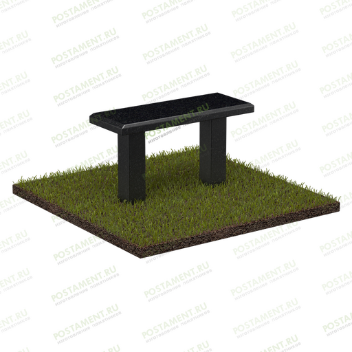 Скамейка из гранита ритуальная 51112