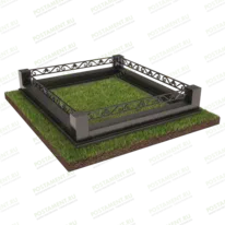 Цоколь на могилу с оградой 22106