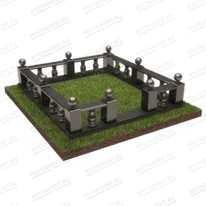 Ограда из камня с балясинами 22152