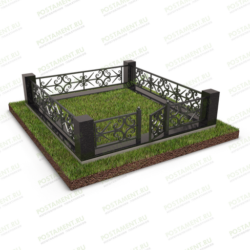 Гранитная ограда на могилу 22166
