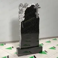 Памятник с розами и крестом № 12565