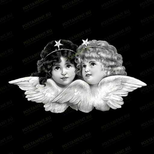 Два ангелочка на памятник гравировка
