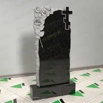 Памятник с розами и крестом № 12563