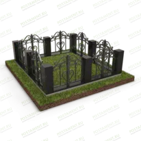 Гранитная ограда на могилу 22167